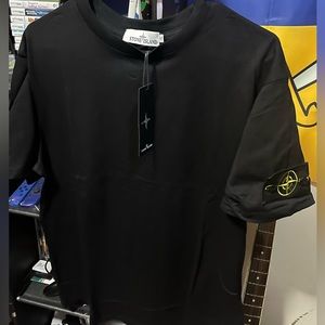 STONE ISLAND Black Tee with Stone patch SZ US XXL EU 3XL NWT